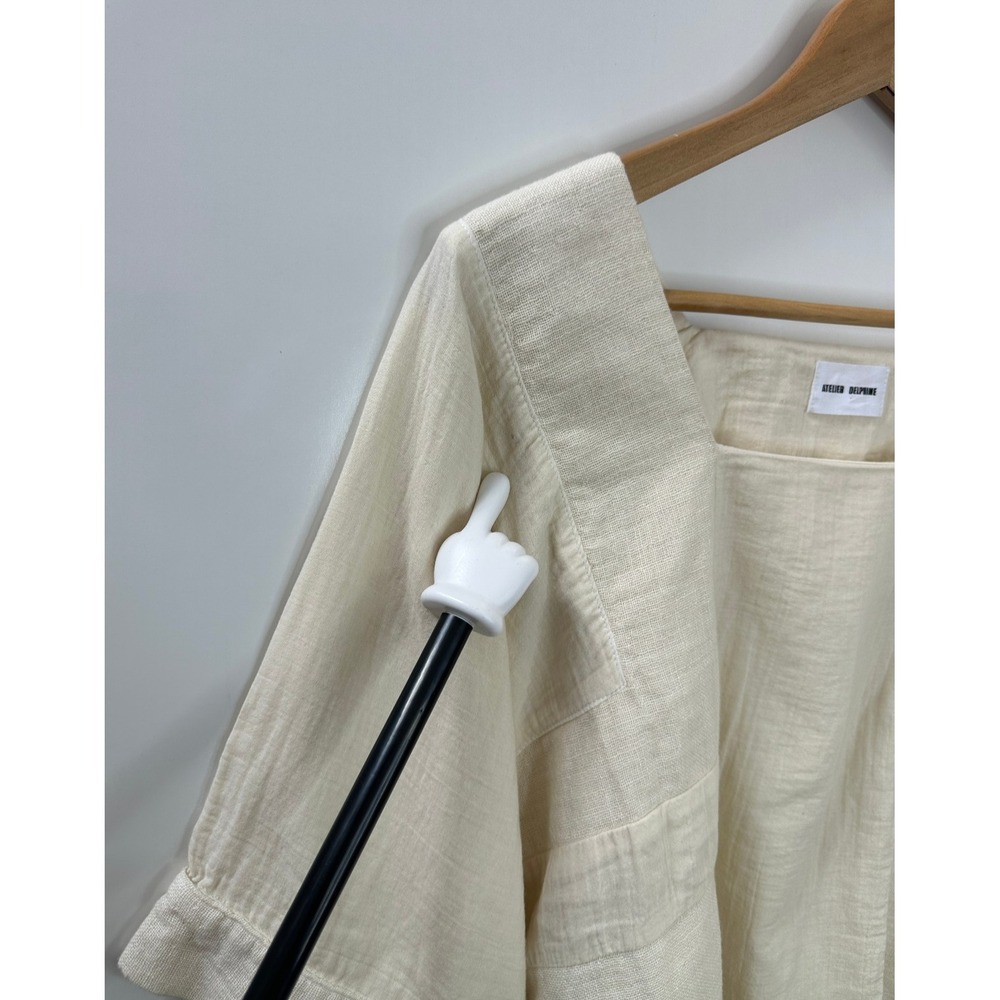 Atelier Delphine Block Top in Crinkle Gauze 100% Cotton USA MADE Kinari Medium - Picture 8 of 16